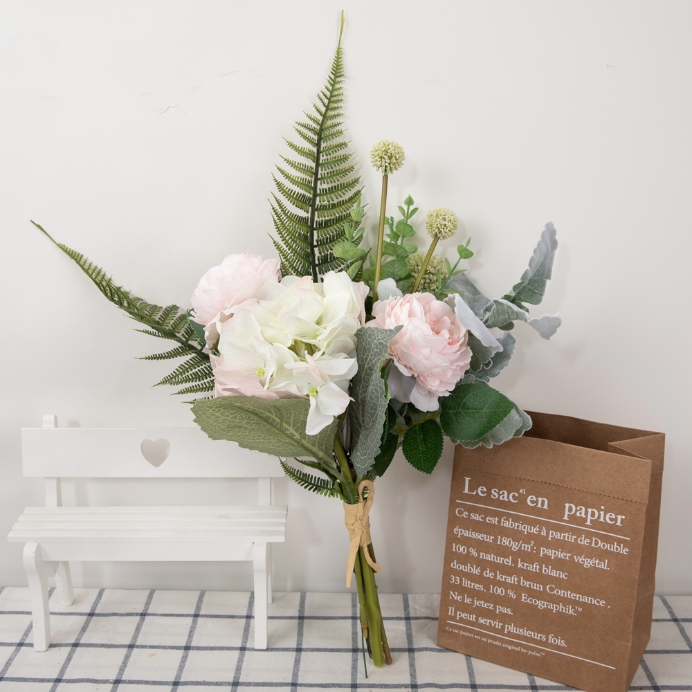 CF01073 Artificial Rose Hydrangea Bouquet New Design Valentine's Day gift Garden Wedding Decoration