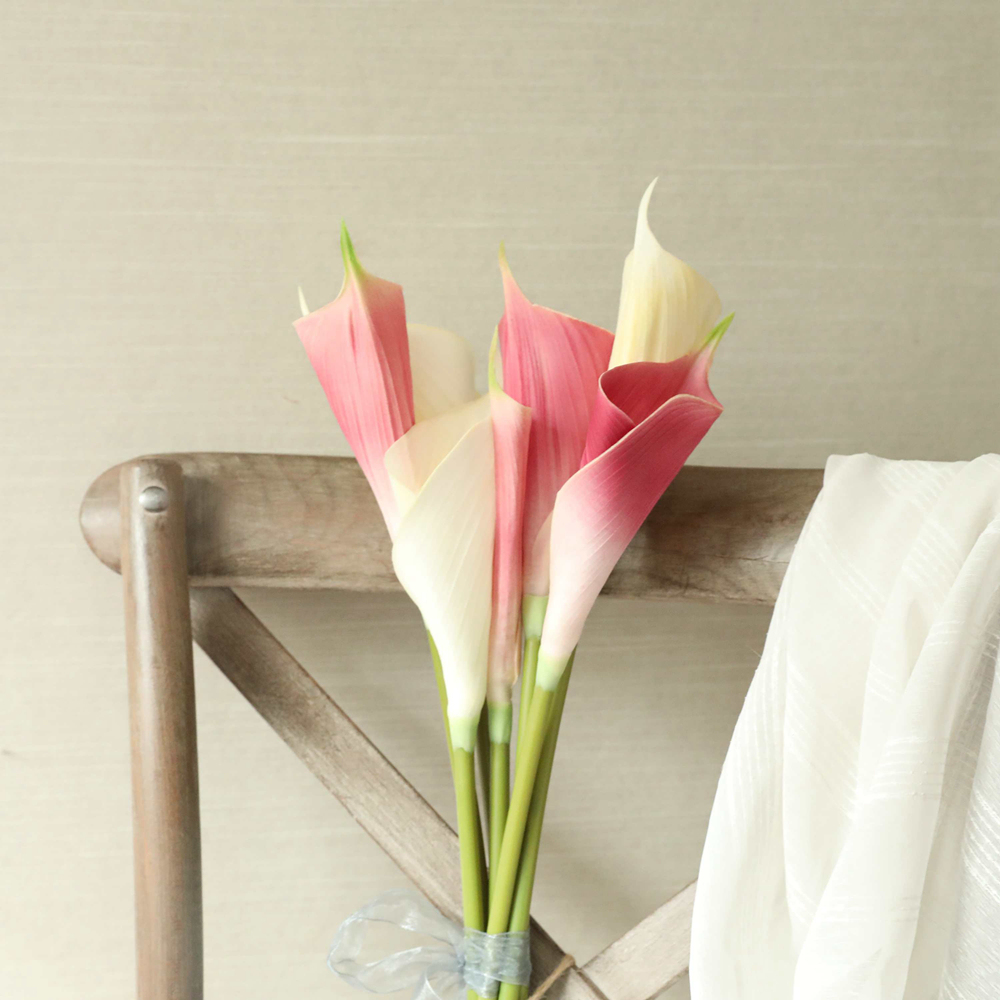 MW01511 Hot Sale Artificial Flower big PU Calla Lily For Flower Wall Backdrop