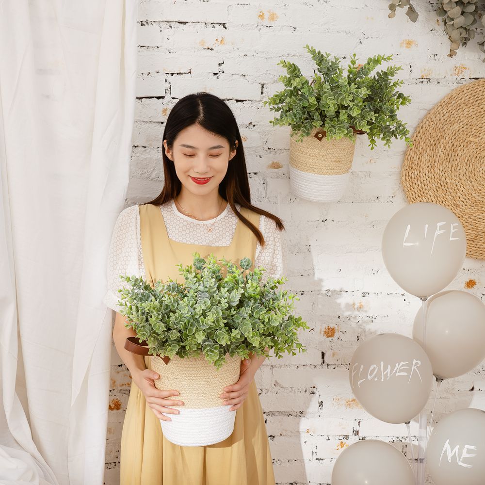 GF16296A Hot Sale Artificial Flower Plant Eucalyptus Artifical Plastic Decorative Flowers and Plants