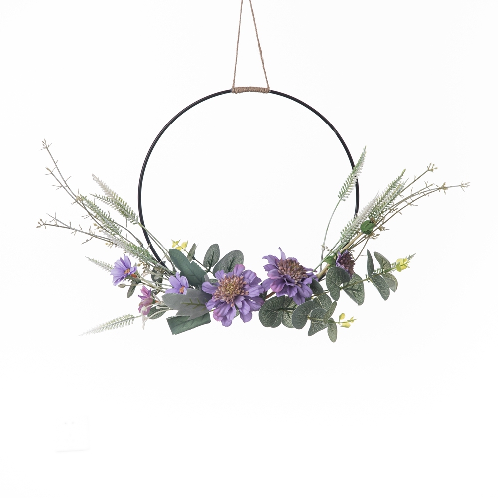 CF01151 Artificial Windmill Orchid Chrysanthemum Wreath Wall Hanging New Design Flower Wall Backdrop