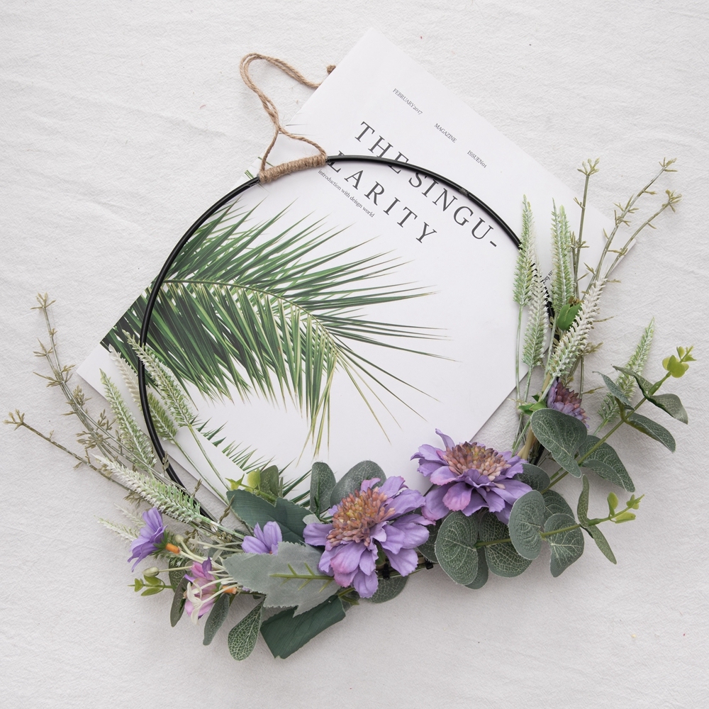 CF01151 Artificial Windmill Orchid Chrysanthemum Wreath Wall Hanging New Design Flower Wall Backdrop
