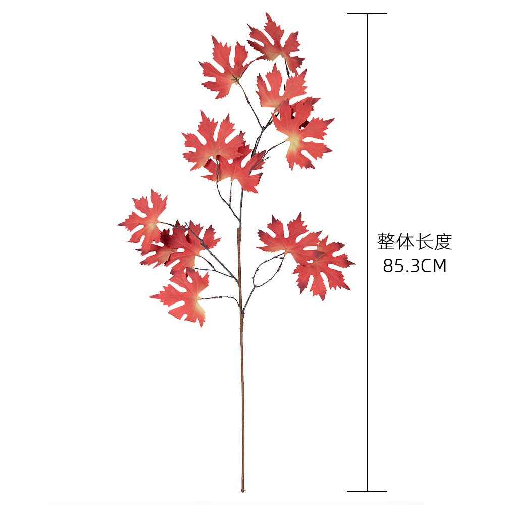 DY1-4184A Factory Direct Sale Artificial Tree Branches And Leaves Fabric Maple Leaf For Silk Flowers