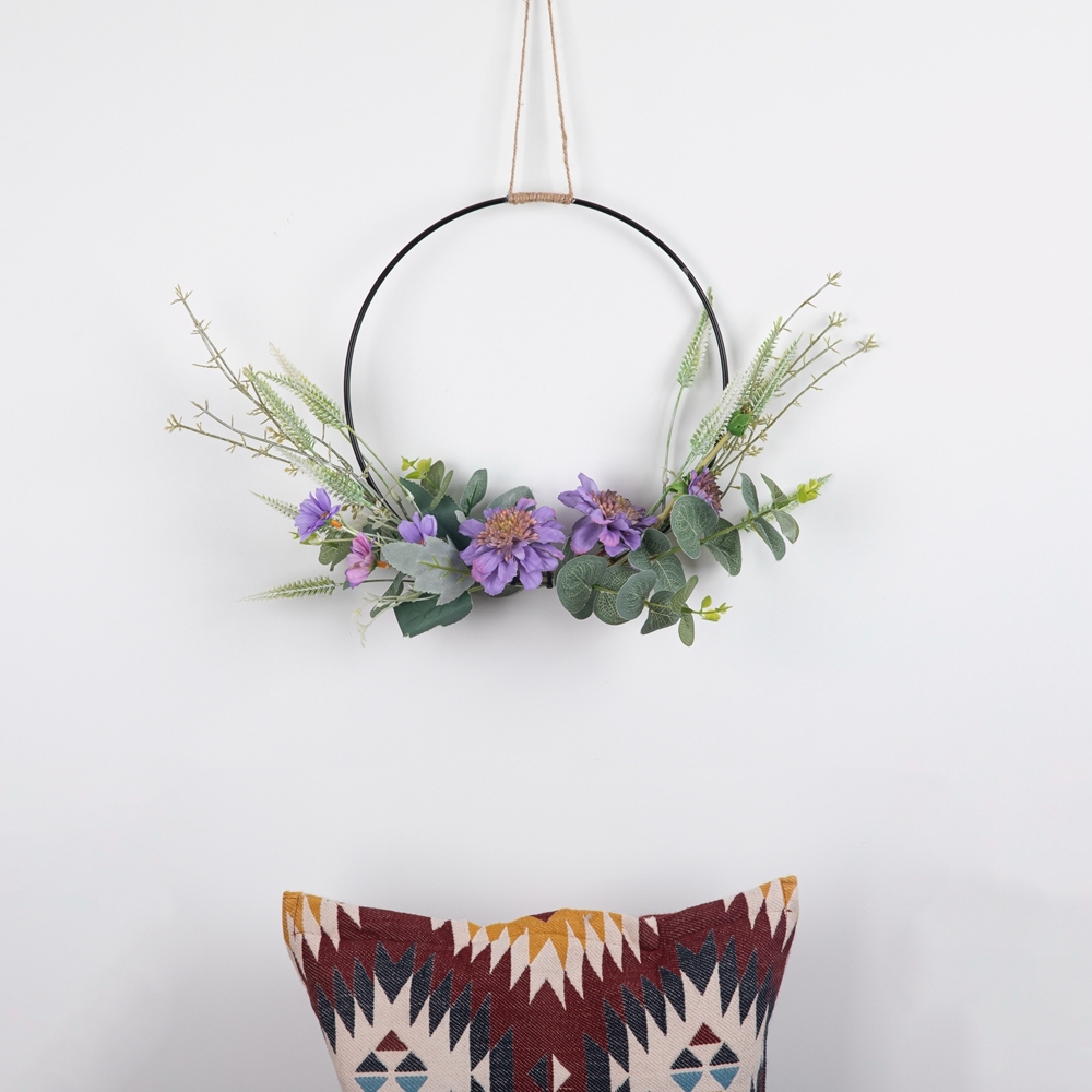 CF01151 Artificial Windmill Orchid Chrysanthemum Wreath Wall Hanging New Design Flower Wall Backdrop