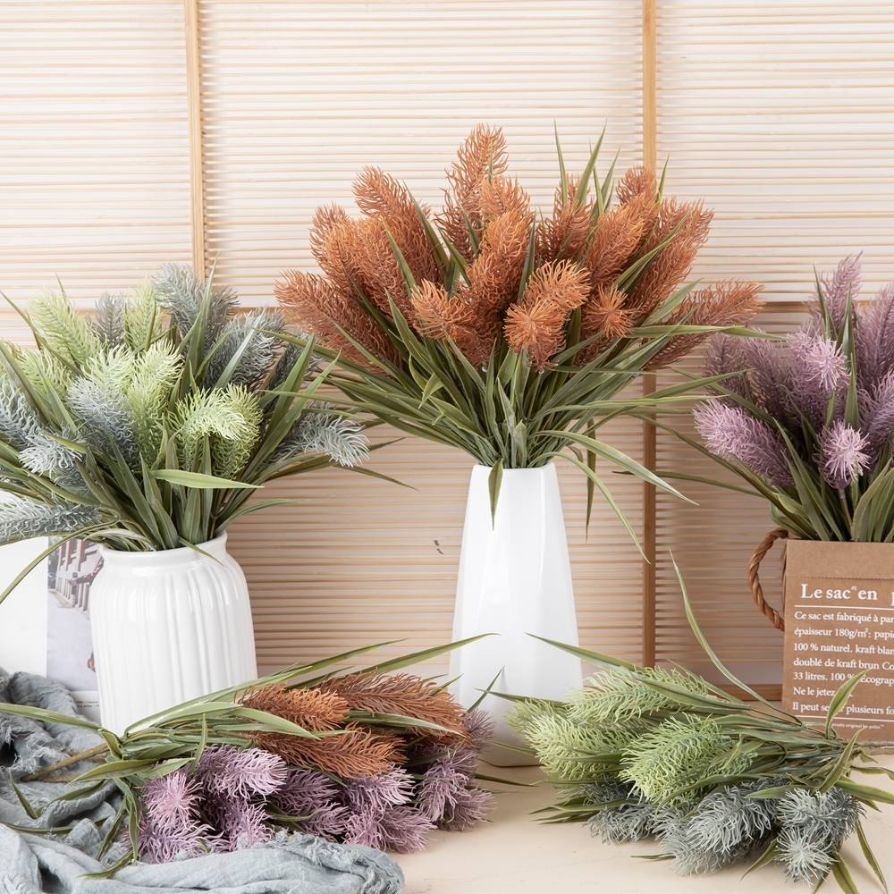 MW85006 Home Decoration Faking Rabbit Tail Grass Bouquet Eternal White Bunny Tail Flowers Artificial Bunny Tails