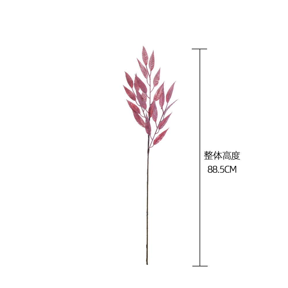 MW09102 Artificial flocking Olive Willow Leaves Eucalyptus Plant Branches for Floral Arrangement Bouquets Wedding Greenery Decor