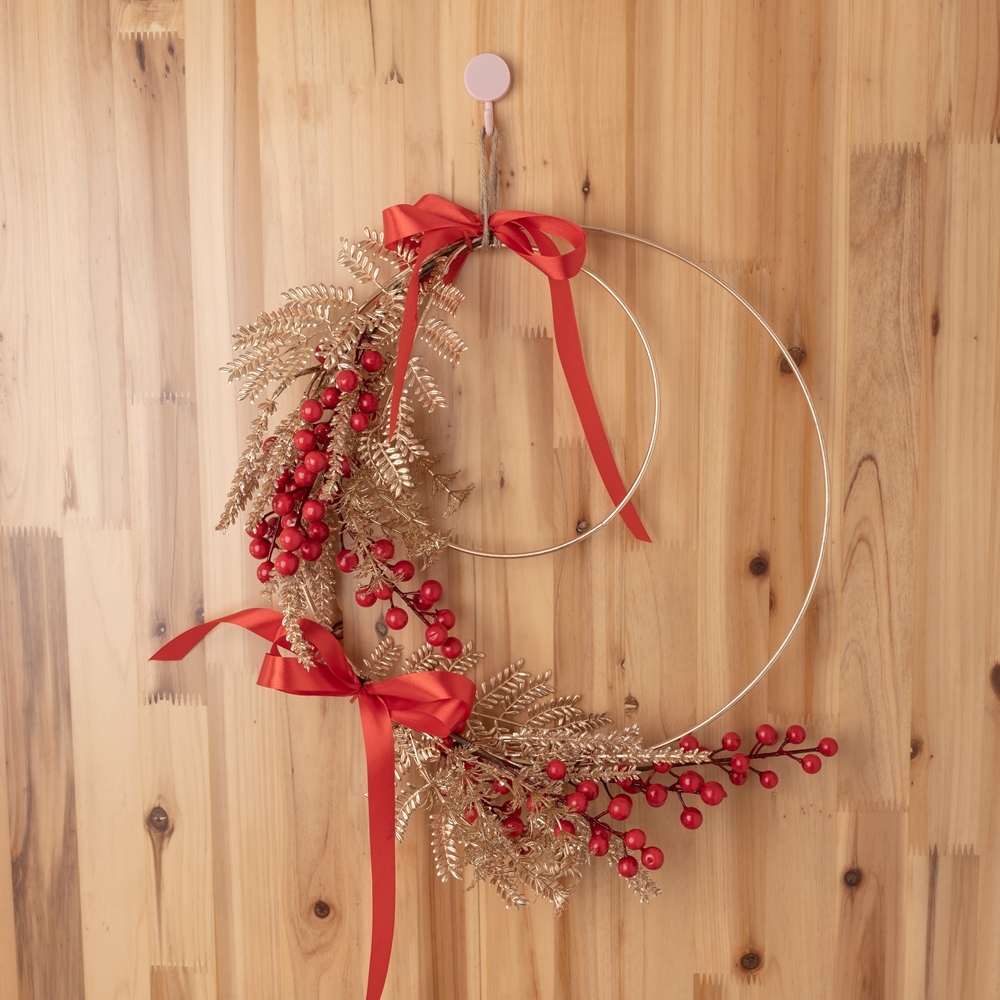 CF01056 Artificial Berry Double Wreath New Design Christmas Picks Festive Decorations