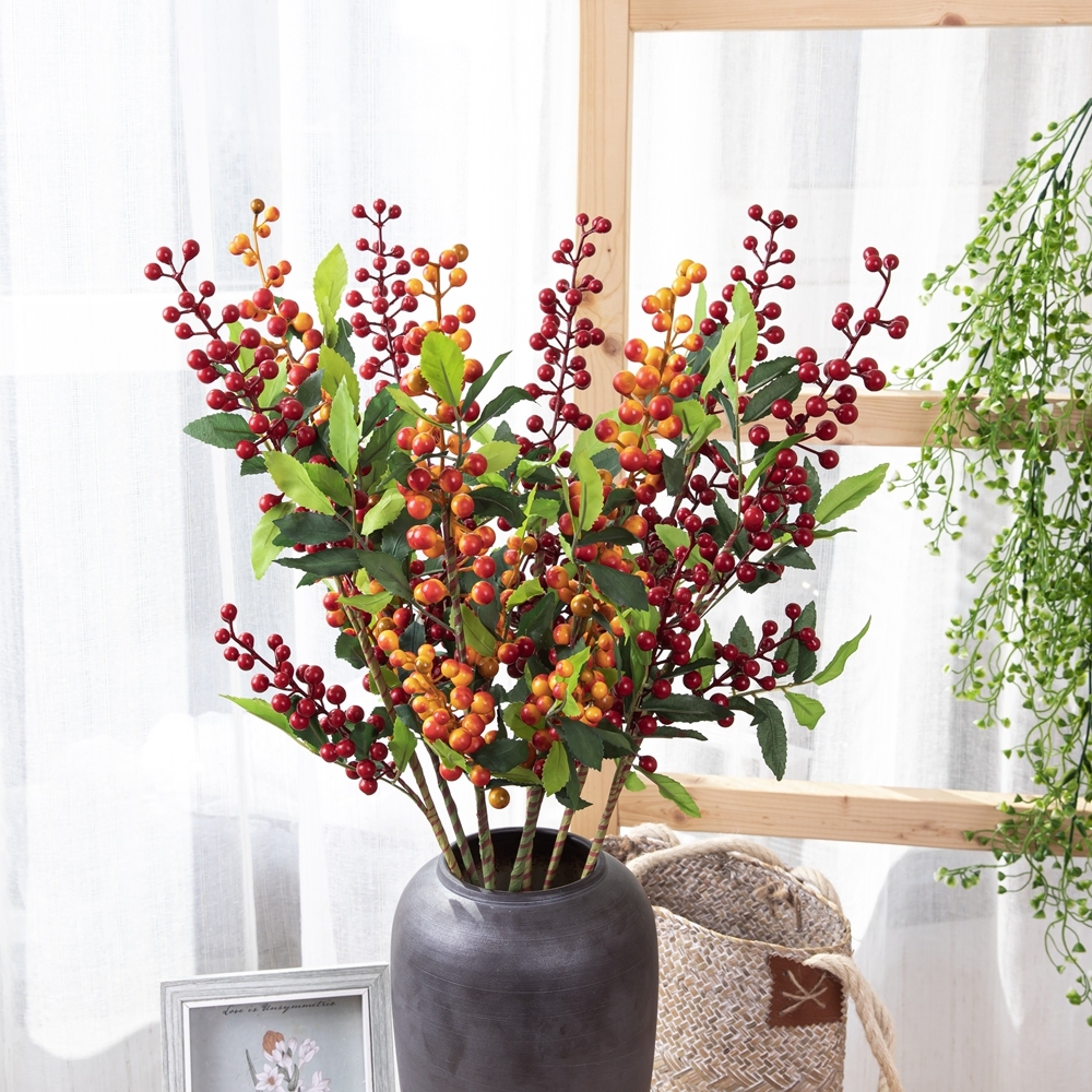 MW30000 Hot Selling Artificial Flower Berry Branch Made by Foam For Wedding Decoration