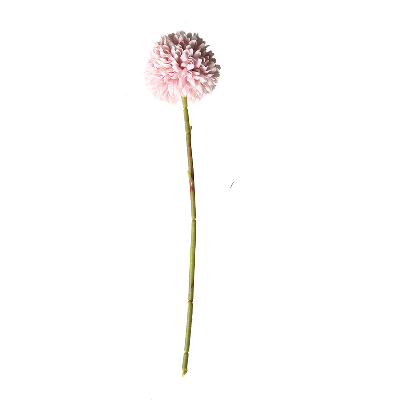 MW15192 Factory Direct Artificial Flower Pompom Flower Small Ball Head Chrysanthemum Single Stem Flower Wall Backdrop