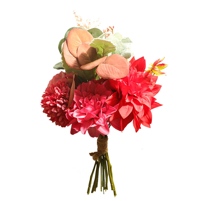 DY1-4043A New DesignBride Bouquet Lamb's Ear/Dahlia/Pampas/Eucalyptus bouquet For Wedding Supplies
