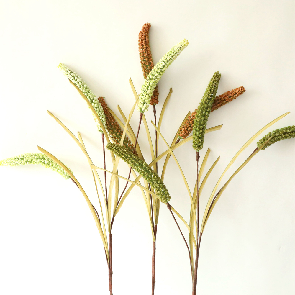 MW09923 Hot Selling Wedding flower wall decoration Plastic Foam Single Stem artificial greenery For Christmas Decoration