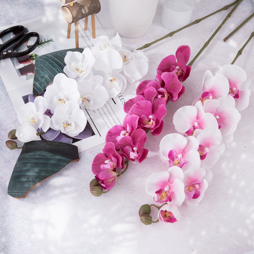 MW18902 Home Supermarket Artificial Flower White Orchid For Christmas Decoration