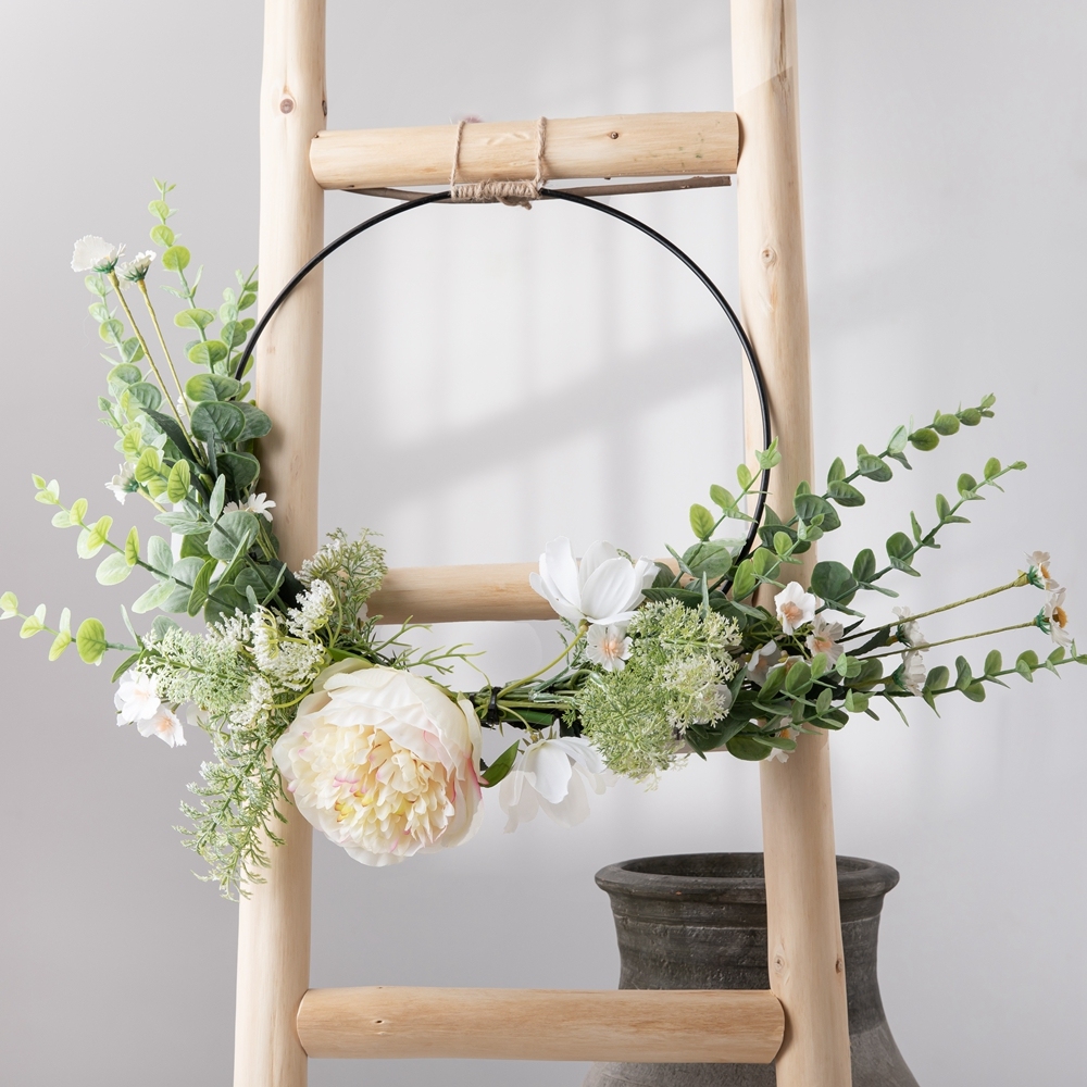 CF01178 Artificial Peony Half Wreath Wall Hanging New Design Flower Wall Backdrop