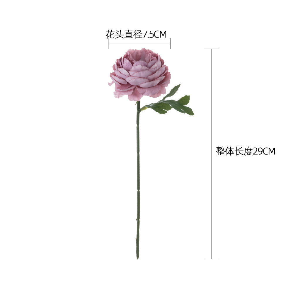 MW57892 Simulated Handmade Silk Tea Roses Flowers Long Stem Artificial Camellia Flower