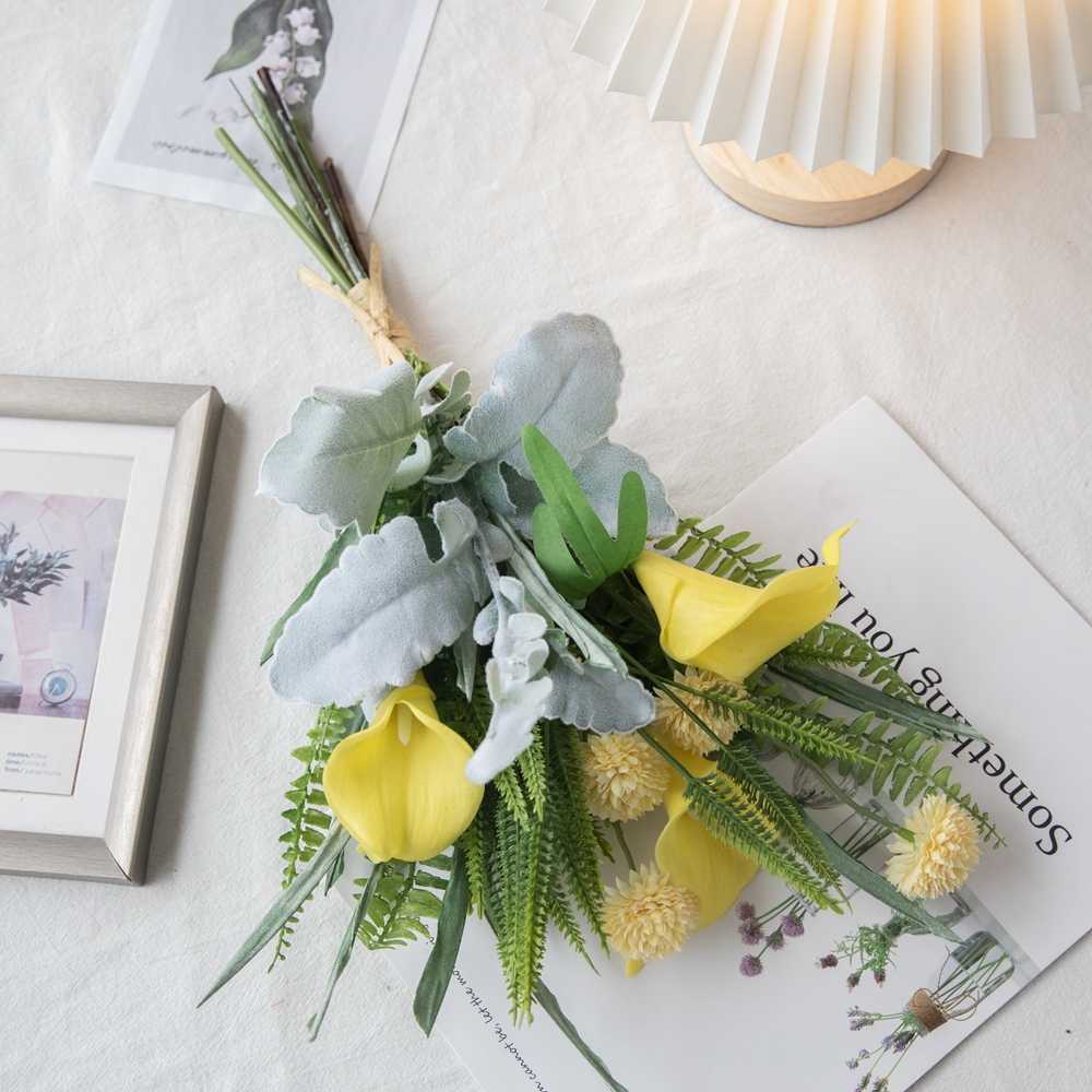 CF01145 Artificial Calla Lily Dandelion Bouquet New Design Decorative Flowers and Plants