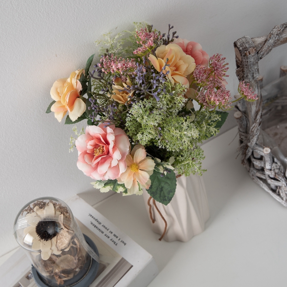 CF01175 Artificial Camellia Chrysanthemum Bouquet New Design Decorative Flowers and Plants