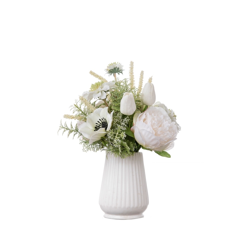 CF01186 Artificial Peony Camellia Windmill Tulip Bouquet New Design Valentine's Day gift Bridal Bouquet