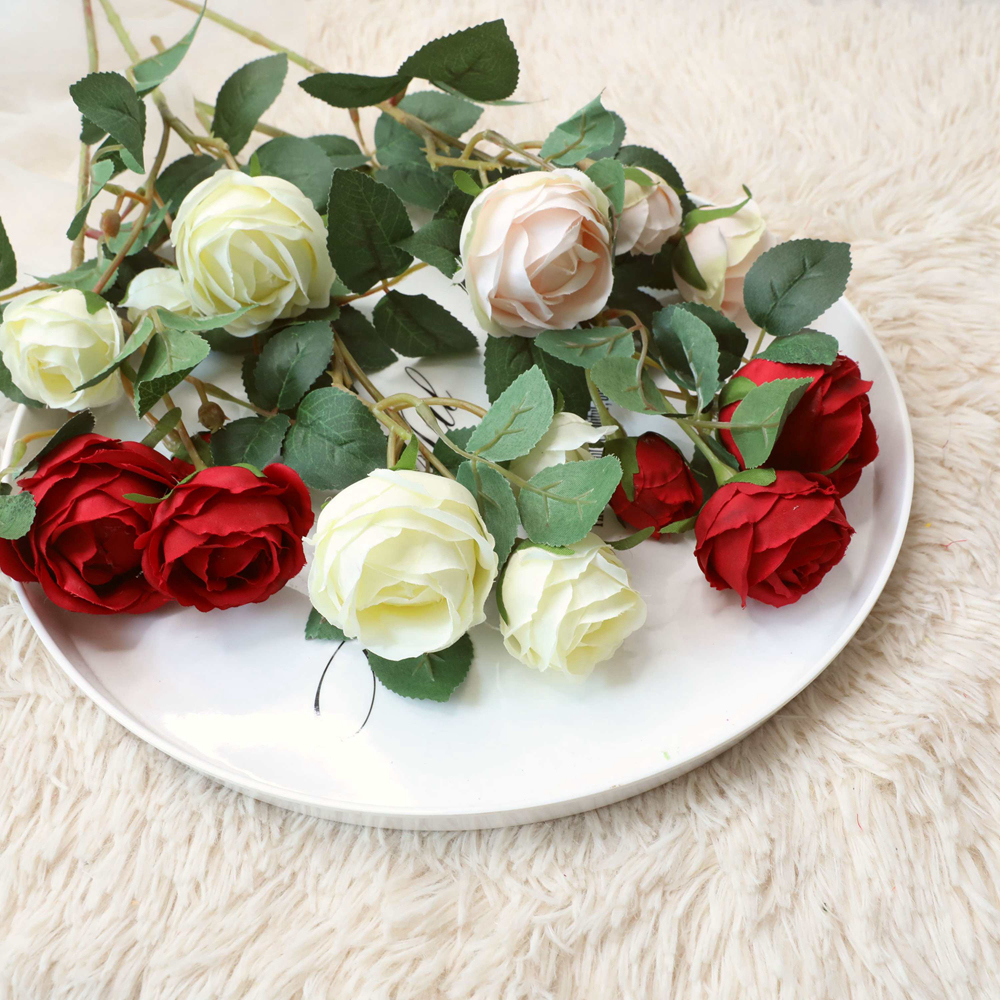 YC1012 Manufacturer rose bud Artificial Silk Rose Single Stem For Valentine's Day gift