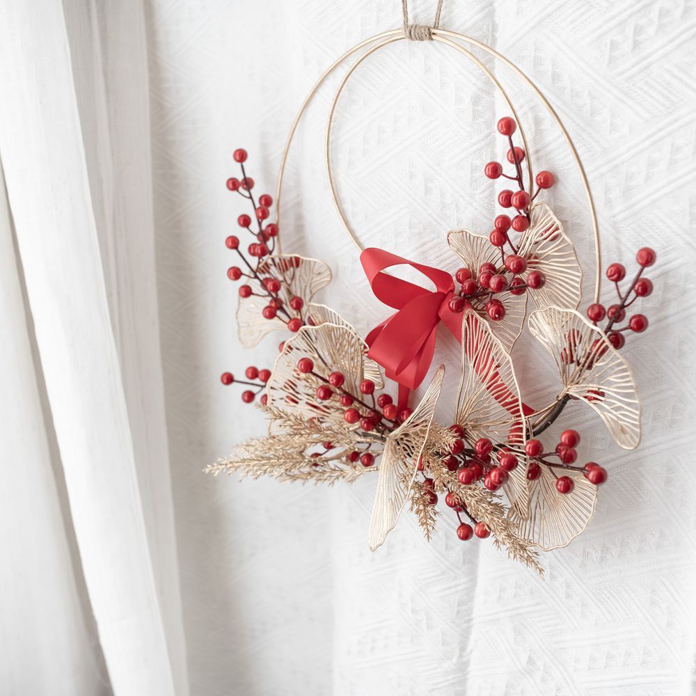 CF01058 Artificial Berry Double Garland Wall Hanging New Design Christmas Decoration Festive Decorations