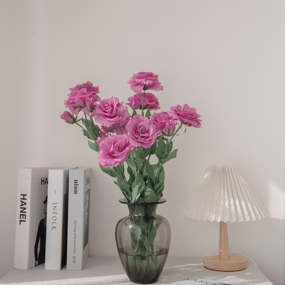 DY-397 Hot Selling Artificial Flowers Platycodon Grandiflorum Flower Eustoma For Wedding Decoration