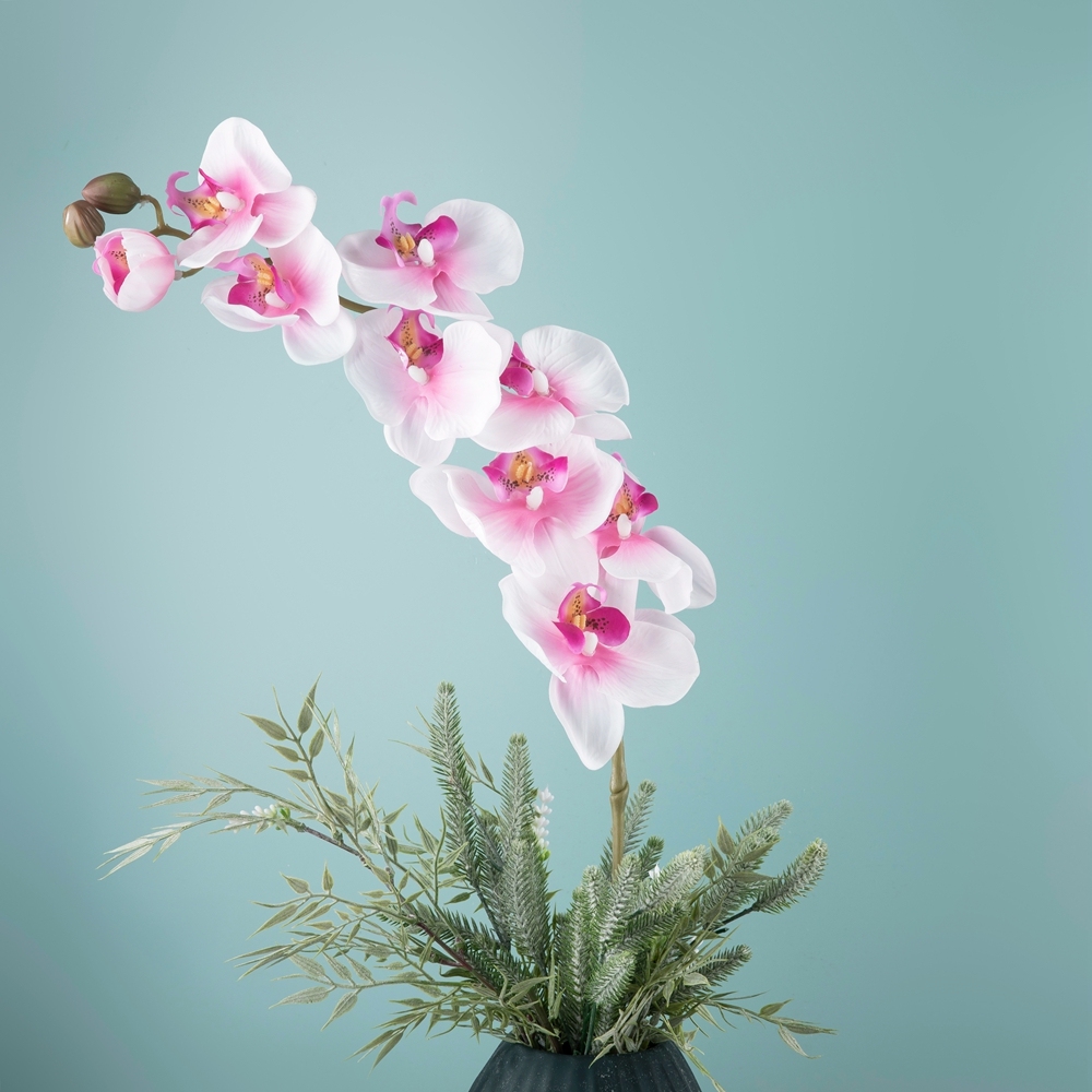 MW18902 Home Supermarket Artificial Flower White Orchid For Christmas Decoration