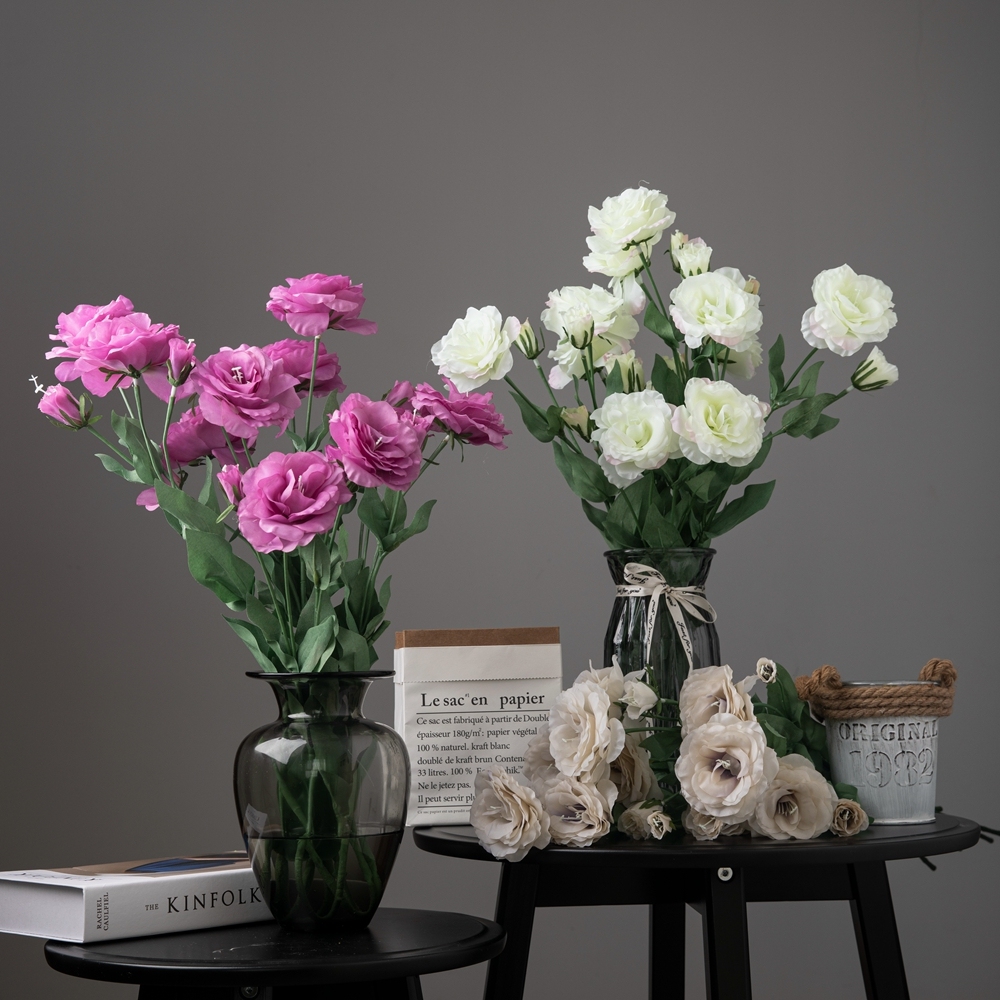 DY-397 Hot Selling Artificial Flowers Platycodon Grandiflorum Flower Eustoma For Wedding Decoration