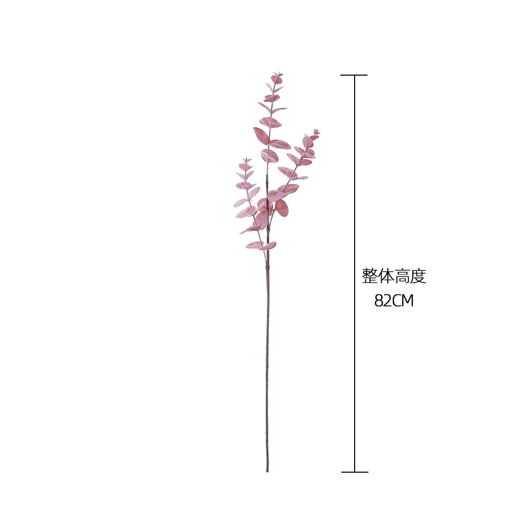 MW09108 Artificial Flocking Eucalyptus Leaves Stems Leaf Branches for Home Office Flowers Bouquet Centerpiece Wedding Decor