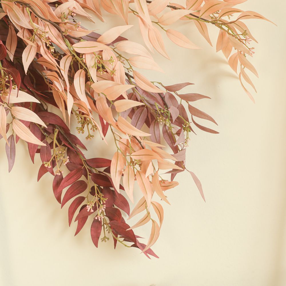 Artificial Decoration Dried Eucalyptus Oliver Leaves Foliage Greenery Wedding Branch YC1049