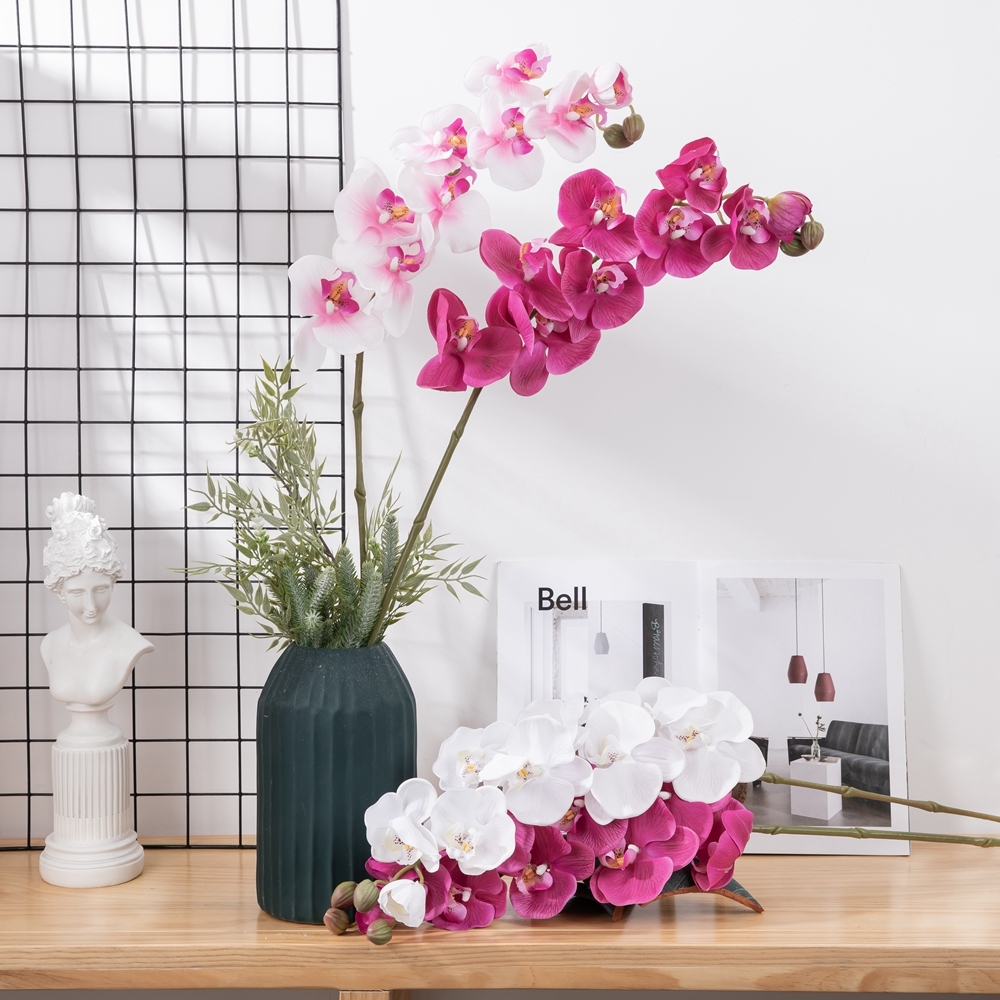 MW18902 Home Supermarket Artificial Flower White Orchid For Christmas Decoration