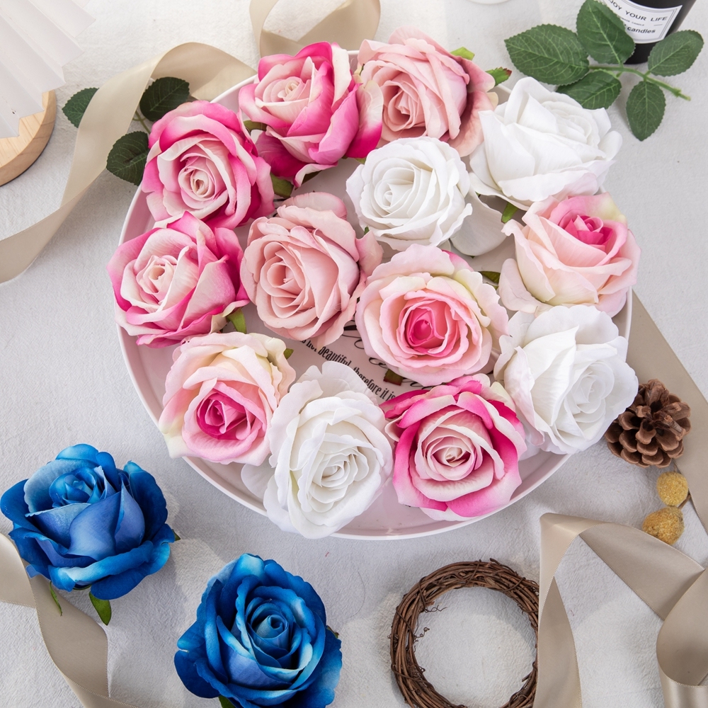 MW03338 High Quality Artificial Flower Head Height 5.5cm Rose Head For Mother's Day gift