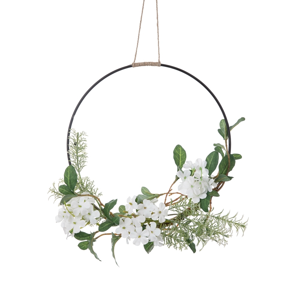 CF01240 Artificial snow cherry blossom artemisia grass half garland wall hanging for Wedding Decoration Background