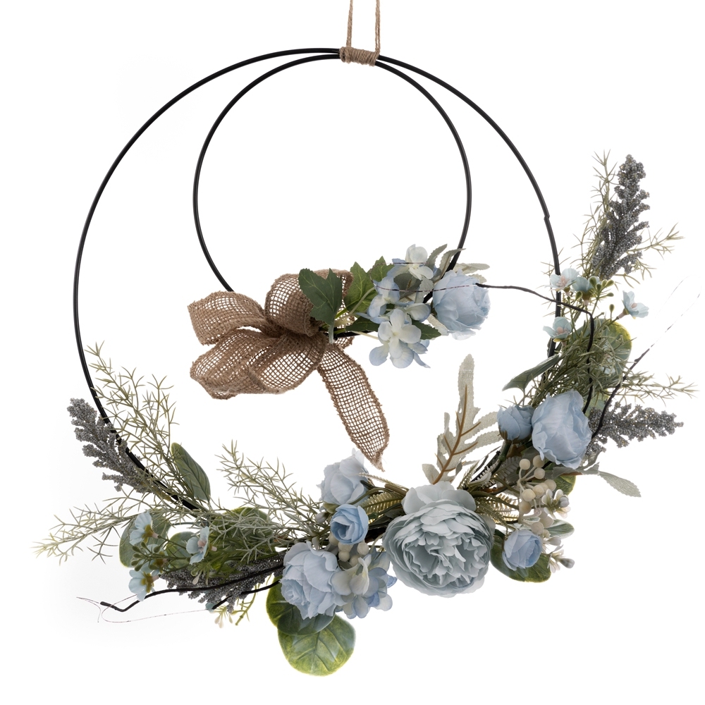 CF01075 Artificial Lotus Double Wreath New Design Popular Flower Wall Backdrop Festive Decorations