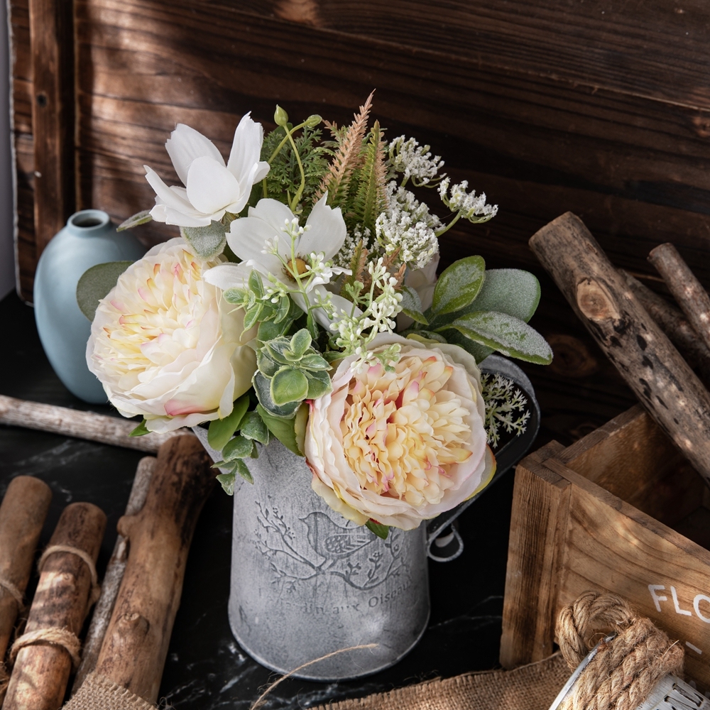 CF01176 Artificial Peony Chrysanthemum Bouquet New Design Silk Flowers Festive Decorations