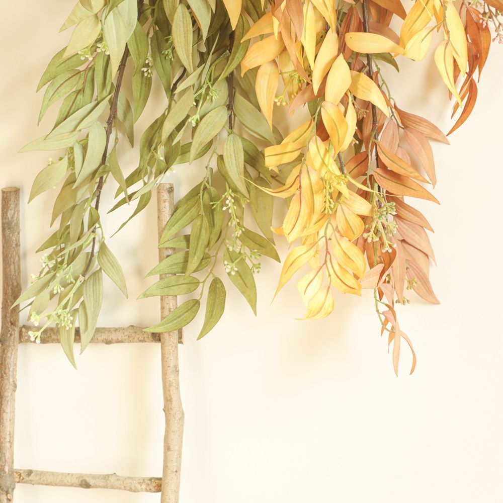 Artificial Decoration Dried Eucalyptus Oliver Leaves Foliage Greenery Wedding Branch YC1049