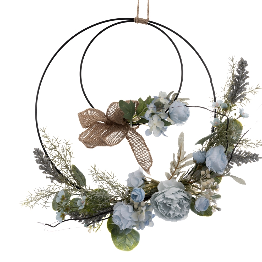 CF01075 Artificial Lotus Double Wreath New Design Popular Flower Wall Backdrop Festive Decorations