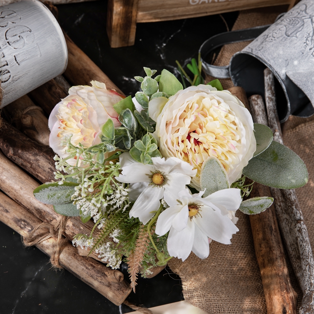 CF01176 Artificial Peony Chrysanthemum Bouquet New Design Silk Flowers Festive Decorations