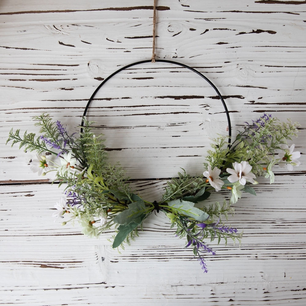 CF01119 Realistic Artificial Small Chrysanthemum Wreath Plastic vanilla Accessories For Bridal Bouquet