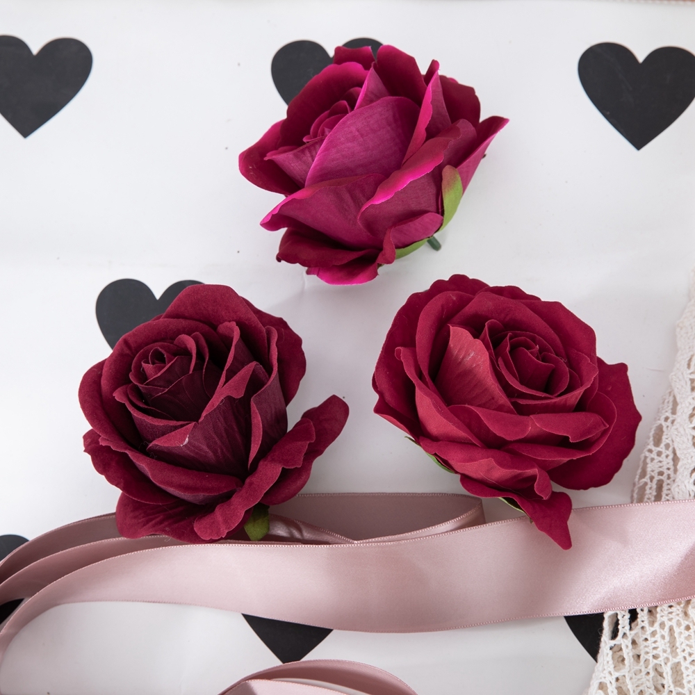 MW03338 High Quality Artificial Flower Head Height 5.5cm Rose Head For Mother's Day gift