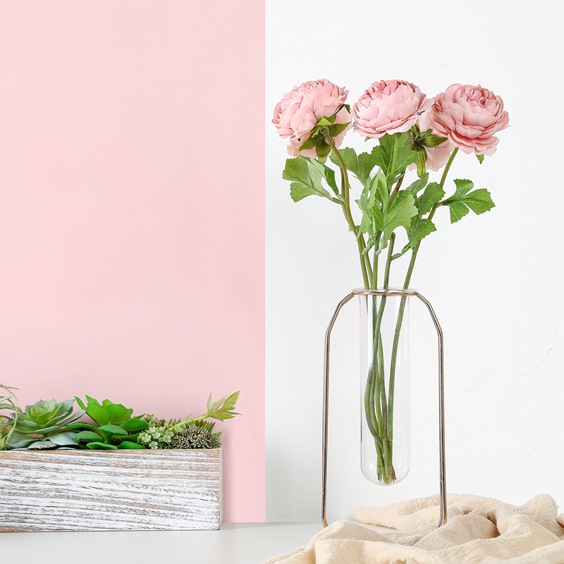 MW66775 Factory Direct Sale Artificial Silk artificial Ranunculus Stems christmas flower for Flower Wall Backdrop