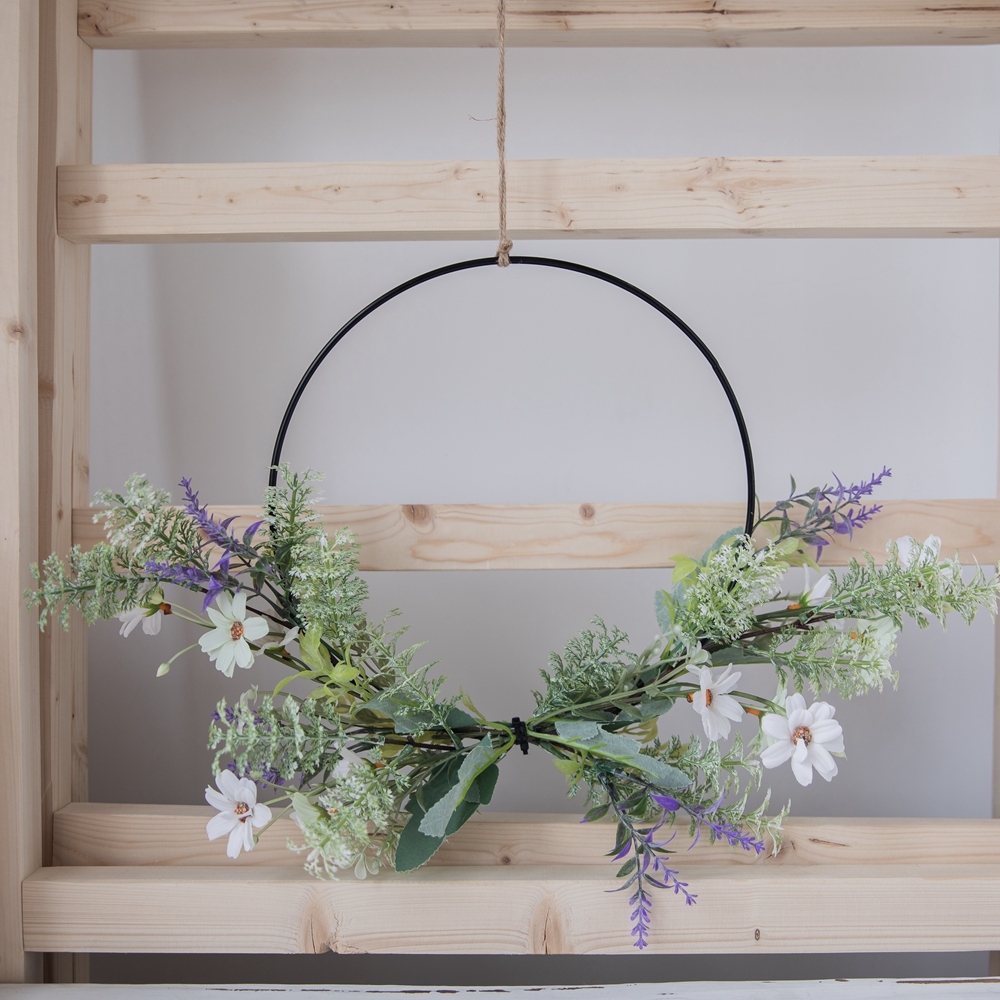 CF01119 Realistic Artificial Small Chrysanthemum Wreath Plastic vanilla Accessories For Bridal Bouquet