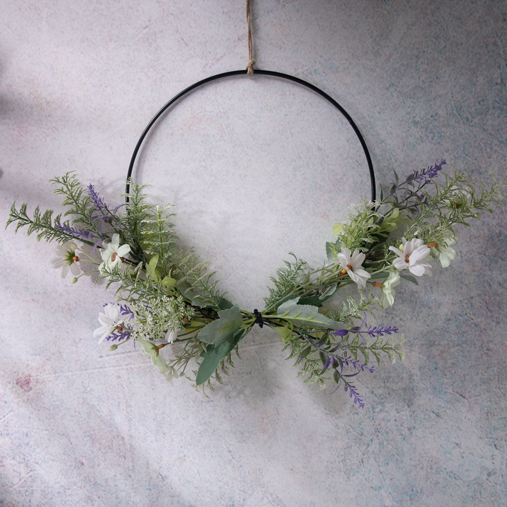 CF01119 Realistic Artificial Small Chrysanthemum Wreath Plastic vanilla Accessories For Bridal Bouquet