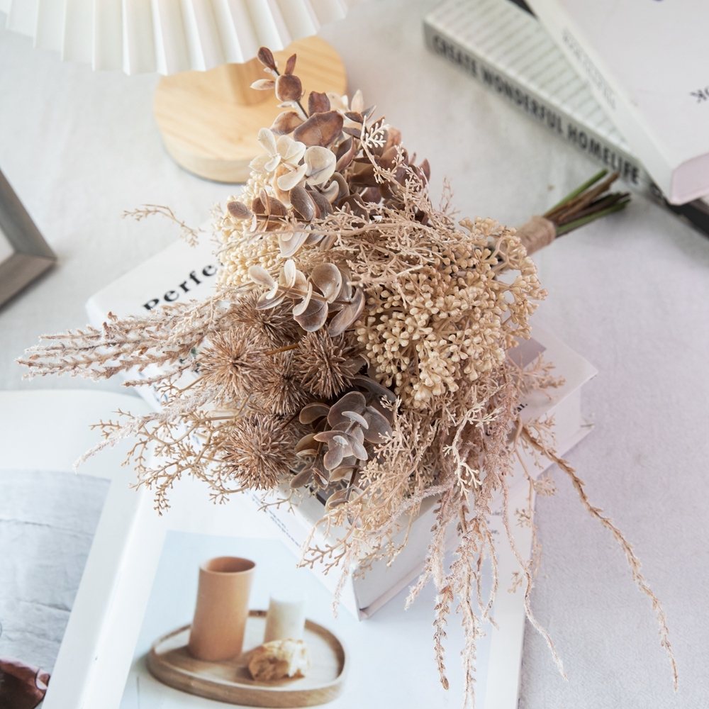 CF01168 Artificial Stinger Eucalyptus Bouquet New Design Decorative Flowers and Plants