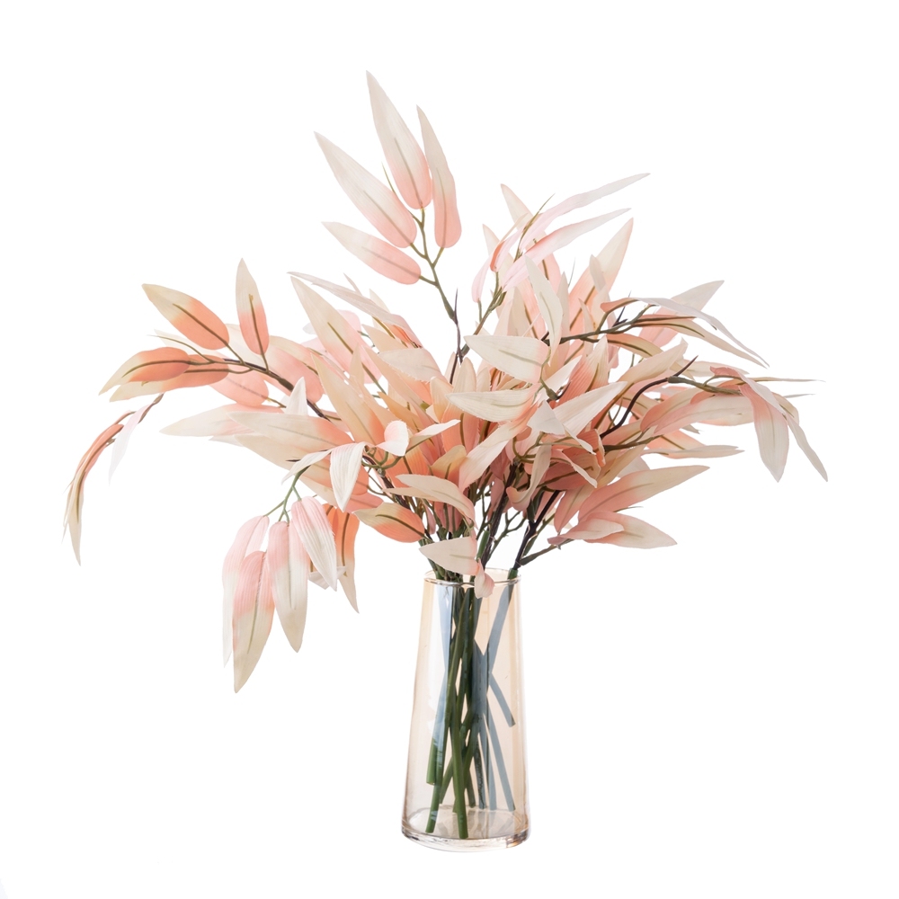 YC1053 Popular Artificial Rose Eucalyptus Flower Bouquets Artificial Silk Plastic For Mother's Day gift