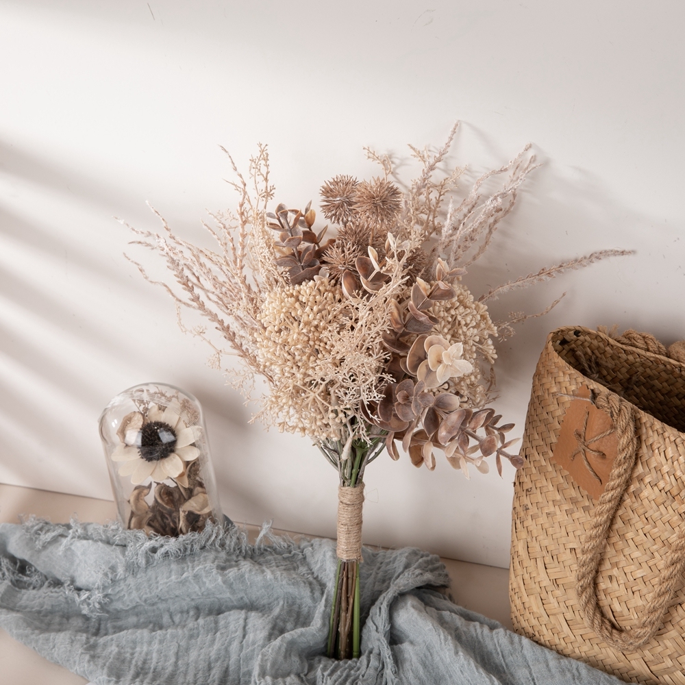 CF01168 Artificial Stinger Eucalyptus Bouquet New Design Decorative Flowers and Plants