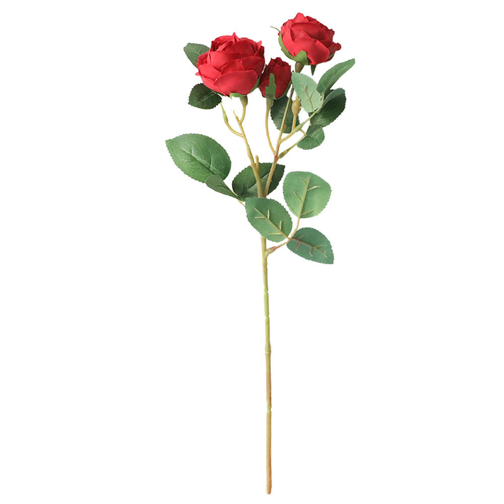 YC1012 Manufacturer rose bud Artificial Silk Rose Single Stem For Valentine's Day gift