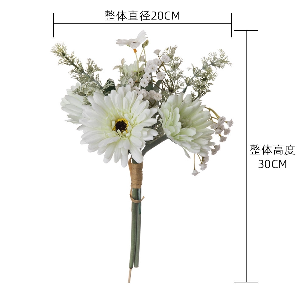 CF01105 Artificial Flower Bouquet Gerbera Wild Chrysanthemum Gypsophila New Design Flower Wall Backdrop