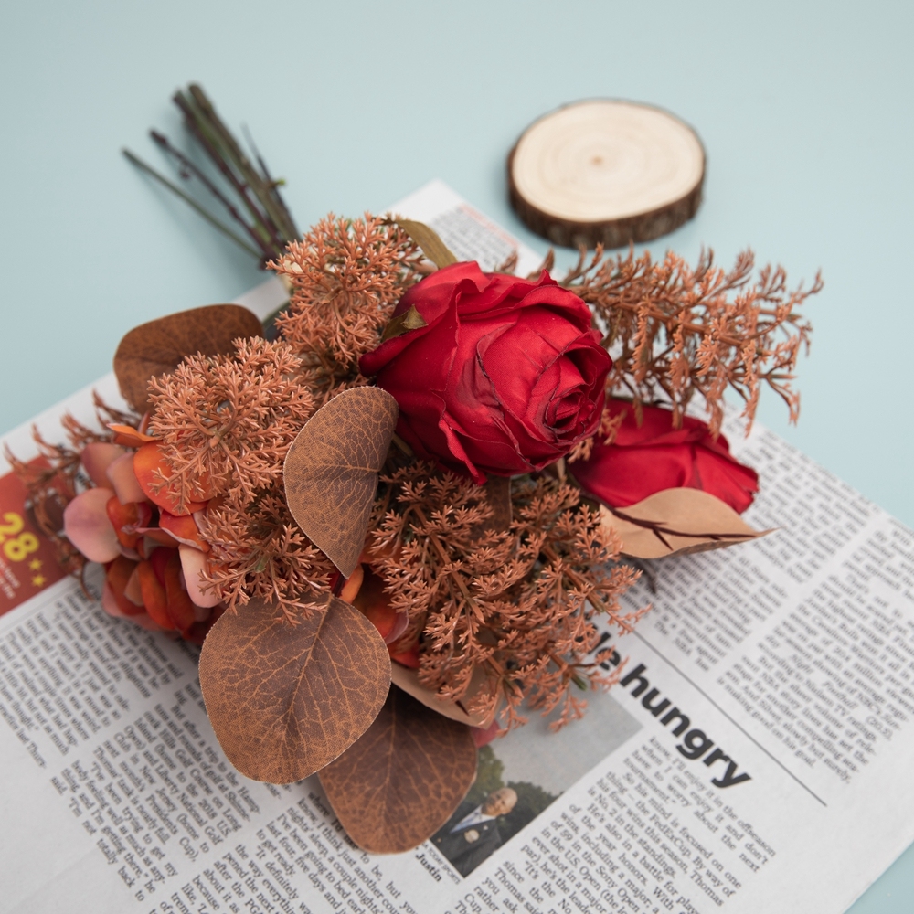 CF01102 Artificial Rose Hydrangea Bouquet Popular Wedding Decoration Bridal Bouquet