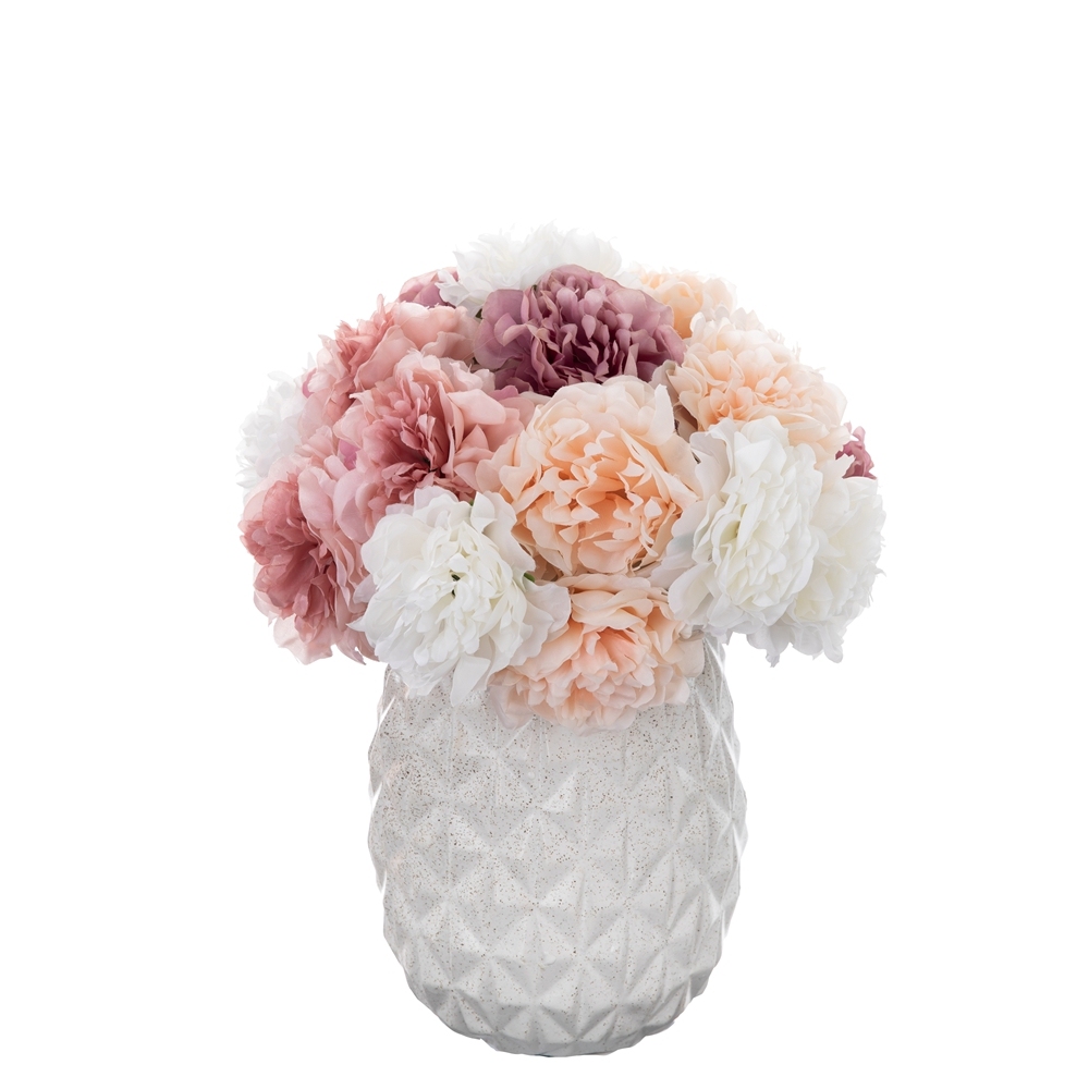 GF14921B High Quality Silk Cloth Artificial Real Touch peony Flowers For Wedding Bouquet Outdoor Artificial Flower peony