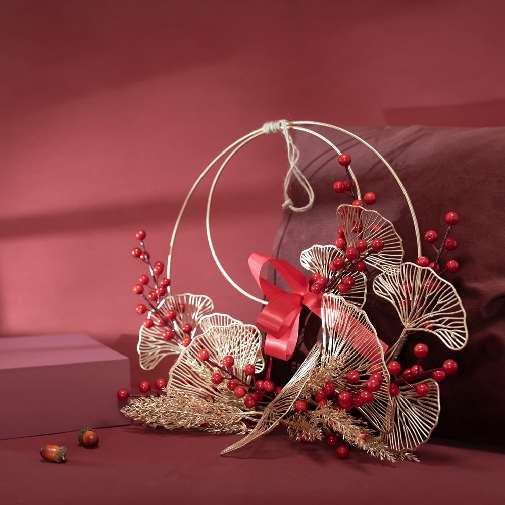 CF01058 Artificial Berry Double Garland Wall Hanging New Design Christmas Decoration Festive Decorations