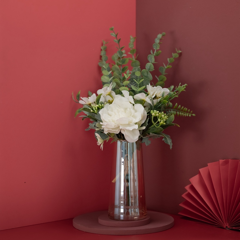 CF01038 Artificial Flower Bouquet Tea Rose Chrysanthemum New Design Wedding Supplies