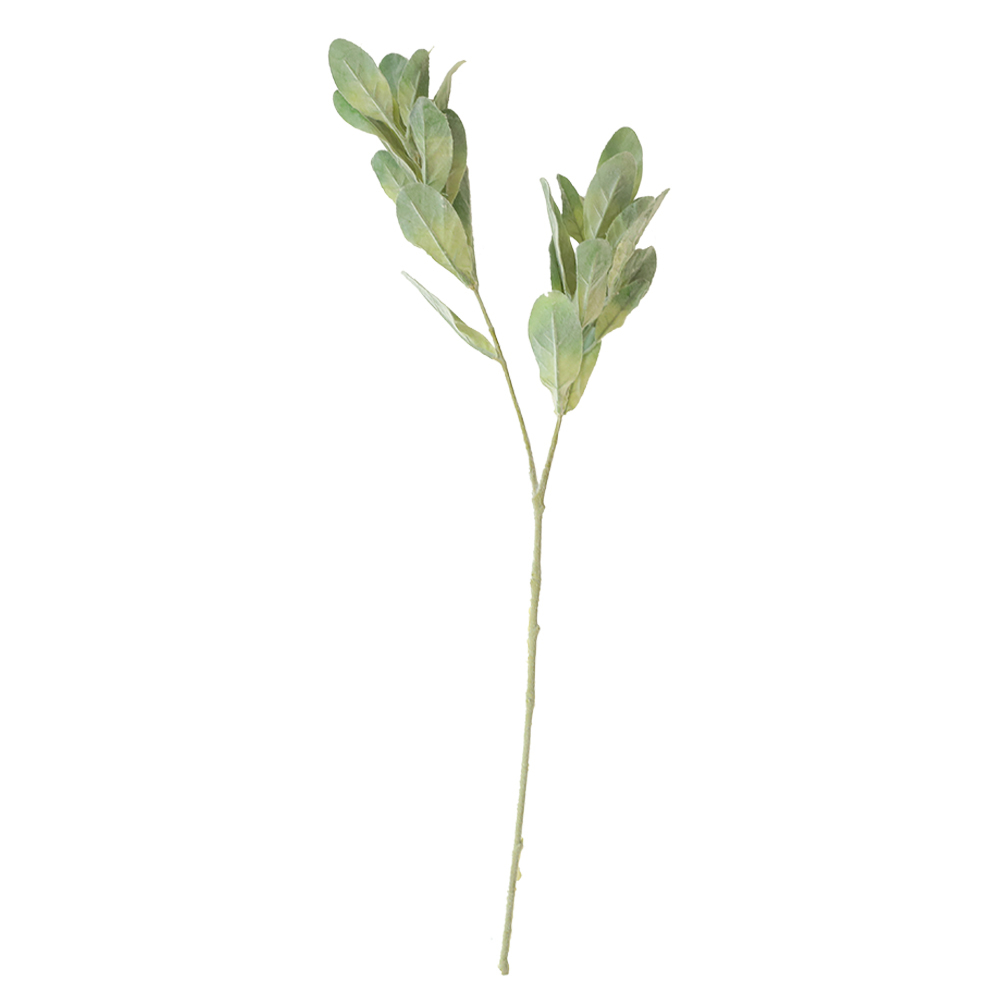 DY1-3126 Hot Selling Artificial Flower Plant nature greenery leaves with flocking For Wedding Decoration